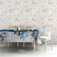 Sulphur-crested Cockatoo New Zealand Christmas In July Tablecloth NZ Aroha Koru Fern Marble Vibes