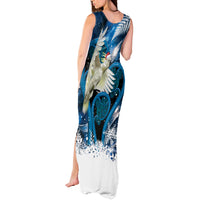Sulphur-crested Cockatoo New Zealand Christmas In July Tank Maxi Dress NZ Aroha Koru Fern Marble Vibes