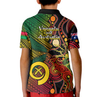 Vanuatu and Australia Kid Polo Shirt Vanuatuan Polynesian Mix Aussie Aboriginal Art LT14 - Polynesian Pride