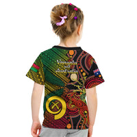 Vanuatu and Australia Kid T Shirt Vanuatuan Polynesian Mix Aussie Aboriginal Art LT14 - Polynesian Pride