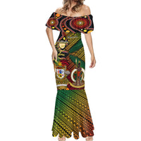 Vanuatu and Australia Mermaid Dress Vanuatuan Polynesian Mix Aussie Aboriginal Art LT14 - Polynesian Pride