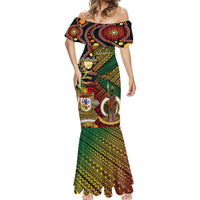 Vanuatu and Australia Mermaid Dress Vanuatuan Polynesian Mix Aussie Aboriginal Art LT14 - Polynesian Pride