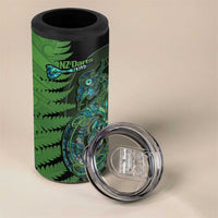 Personalised New Zealand Darts 4 in 1 Can Cooler Tumbler Aotearoa Maori Fern Mix Manaia Tattoo