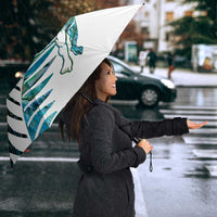 New Zealand Silver Fern Rugby Custom Umbrella Go All Black Turquoise Maori Paua Shell - Polynesian Pride