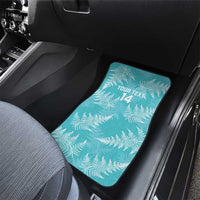 New Zealand Silver Fern Rugby Custom Car Mats Go Aotearoa Champions Turquoise Version - Polynesian Pride