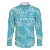 New Zealand Silver Fern Rugby Custom Family Matching Mermaid Dress and Hawaiian Shirt Go Aotearoa Champions Turquoise Version - Polynesian Pride