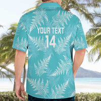 New Zealand Silver Fern Rugby Custom Hawaiian Shirt Go Aotearoa Champions Turquoise Version - Polynesian Pride