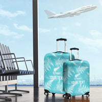 New Zealand Silver Fern Rugby Custom Luggage Cover Go Aotearoa Champions Turquoise Version - Polynesian Pride