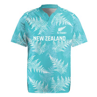 New Zealand Silver Fern Rugby Custom Rugby Jersey Go Aotearoa Champions Turquoise Version - Polynesian Pride