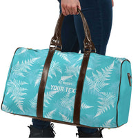New Zealand Silver Fern Rugby Custom Travel Bag Go Aotearoa Champions Turquoise Version - Polynesian Pride