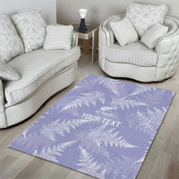 New Zealand Silver Fern Rugby Custom Area Rug Go Aotearoa Champions Purple Version - Polynesian Pride