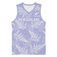 New Zealand Silver Fern Rugby Custom Basketball Jersey Go Aotearoa Champions Purple Version - Polynesian Pride