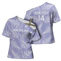 New Zealand Silver Fern Rugby Custom Cross Shoulder Shirt Go Aotearoa Champions Purple Version - Polynesian Pride