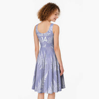 New Zealand Silver Fern Rugby Custom Midi Dress Go Aotearoa Champions Purple Version - Polynesian Pride