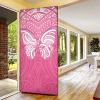 New Zealand Breast Cancer Awareness Door Cover Maori Butterfly Pink Ribbon - Polynesian Pride