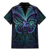 Suicide Prevention New Zealand Family Matching Mermaid Dress and Hawaiian Shirt Aotearoa Maori Butterfly Mix Silver Fern - Polynesian Pride
