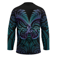 Suicide Prevention New Zealand Hockey Jersey Aotearoa Maori Butterfly Mix Silver Fern - Polynesian Pride