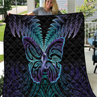 Suicide Prevention New Zealand Quilt Aotearoa Maori Butterfly Mix Silver Fern - Polynesian Pride