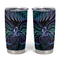 Suicide Prevention New Zealand Tumbler Cup Aotearoa Maori Butterfly Mix Silver Fern - Polynesian Pride