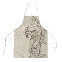 Beige Hawaii Apron Hammerhead Shark Tattoo Curve Polynesian - Polynesian Pride