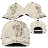 Beige Hawaii Classic Cap Hammerhead Shark Tattoo Curve Polynesian - Polynesian Pride
