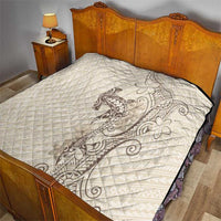 Beige Hawaii Quilt Hammerhead Shark Tattoo Curve Polynesian - Polynesian Pride