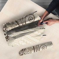 Beige Hawaii Umbrella Hammerhead Shark Tattoo Curve Polynesian - Polynesian Pride