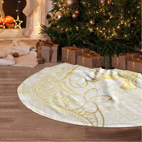 Gold and White Hawaii Tree Skirt Hammerhead Shark Tattoo Curve Polynesian - Polynesian Pride