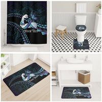 Personalised Polynesia Suicide Prevention Month Bathroom Set Brave Strong Butterfly Teal Purple Ribbon