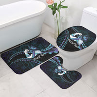 Personalised Polynesia Suicide Prevention Month Bathroom Set Brave Strong Butterfly Teal Purple Ribbon