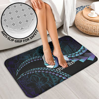 Personalised Polynesia Suicide Prevention Month Bathroom Set Brave Strong Butterfly Teal Purple Ribbon