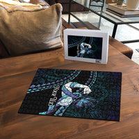 Personalised Polynesia Suicide Prevention Month Puzzle Brave Strong Butterfly Teal Purple Ribbon
