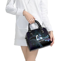 Personalised Polynesia Suicide Prevention Month Shoulder Handbag Brave Strong Butterfly Teal Purple Ribbon
