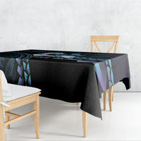 Personalised Polynesia Suicide Prevention Month Tablecloth Brave Strong Butterfly Teal Purple Ribbon