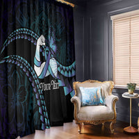 Personalised Polynesia Suicide Prevention Month Window Curtain Brave Strong Butterfly Teal Purple Ribbon