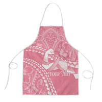 Personalised Polynesia Breast Cancer Awareness Apron Brave Strong Butterfly Pink Ribbon