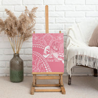 Personalised Polynesia Breast Cancer Awareness Canvas Wall Art Brave Strong Butterfly Pink Ribbon