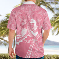 Personalised Polynesia Breast Cancer Awareness Hawaiian Shirt Brave Strong Butterfly Pink Ribbon