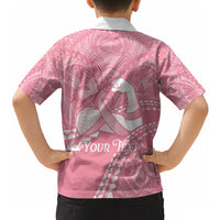 Personalised Polynesia Breast Cancer Awareness Hawaiian Shirt Brave Strong Butterfly Pink Ribbon