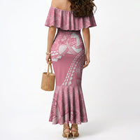 Personalised Polynesia Breast Cancer Awareness Mermaid Dress Brave Strong Butterfly Pink Ribbon