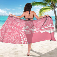 Personalised Polynesia Breast Cancer Awareness Sarong Brave Strong Butterfly Pink Ribbon