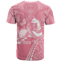 Personalised Polynesia Breast Cancer Awareness T Shirt Brave Strong Butterfly Pink Ribbon