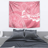 Personalised Polynesia Breast Cancer Awareness Tapestry Brave Strong Butterfly Pink Ribbon