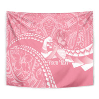 Personalised Polynesia Breast Cancer Awareness Tapestry Brave Strong Butterfly Pink Ribbon