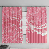 Personalised Polynesia Breast Cancer Awareness Window Curtain Brave Strong Butterfly Pink Ribbon
