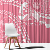 Personalised Polynesia Breast Cancer Awareness Window Curtain Brave Strong Butterfly Pink Ribbon