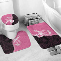 Polynesia Breast Cancer Awareness Bathroom Set Fight With Hope Pink Ribbon Boxing Gloves