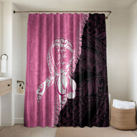 Polynesia Breast Cancer Awareness Bathroom Set Fight With Hope Pink Ribbon Boxing Gloves