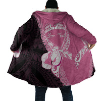 Personalised Polynesia Breast Cancer Awareness Cloak Fight With Hope Pink Ribbon Boxing Gloves