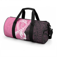 Polynesia Breast Cancer Awareness Duffle Bag Fight With Hope Pink Ribbon Boxing Gloves